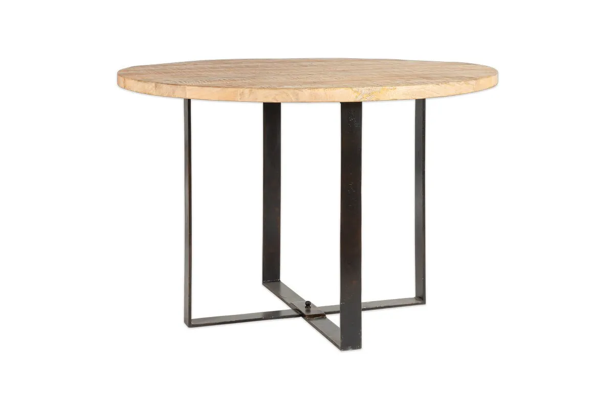 Fia Mango Wood Round Dining Table