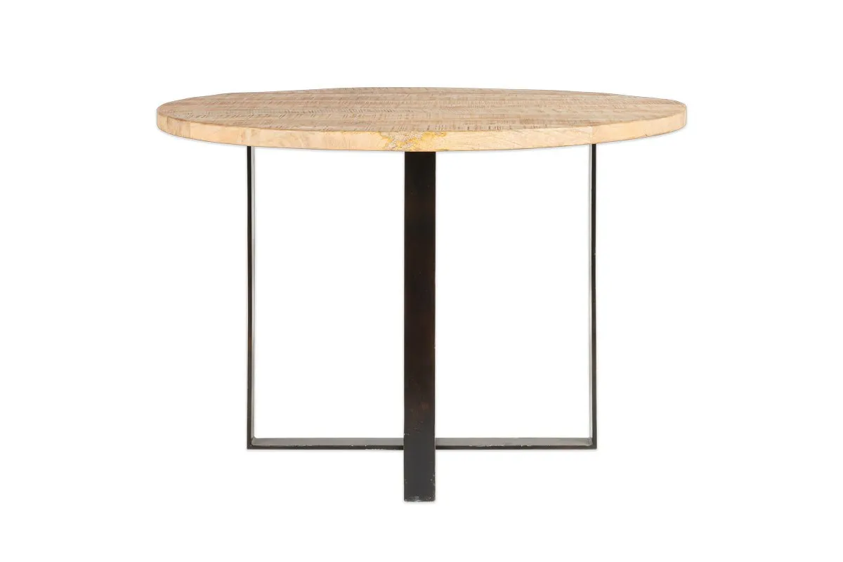 Fia Mango Wood Round Dining Table