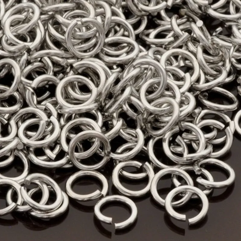 Findings-4mm Round Jump-Ring-21 Gauge-Nickel-Quantity 20