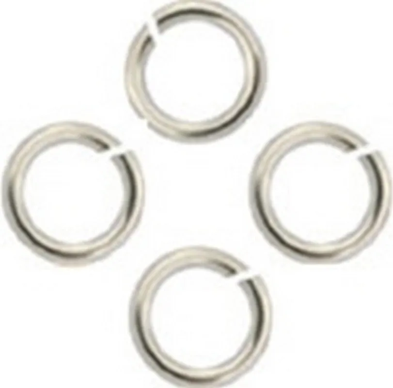 Findings-4mm Round Jump-Ring-21 Gauge-Nickel-Quantity 20