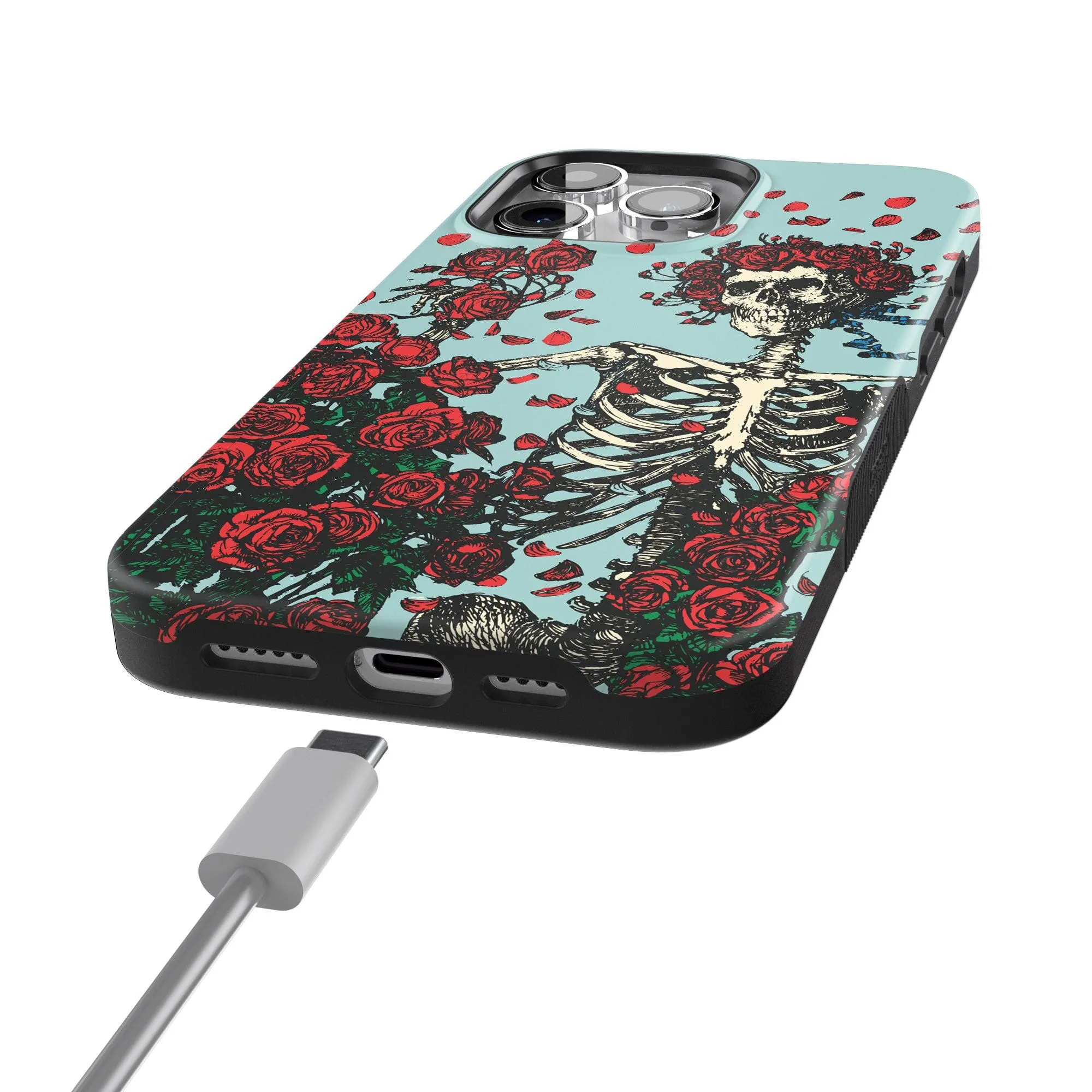 Forever Grateful | Grateful Dead Skeleton Floral Case