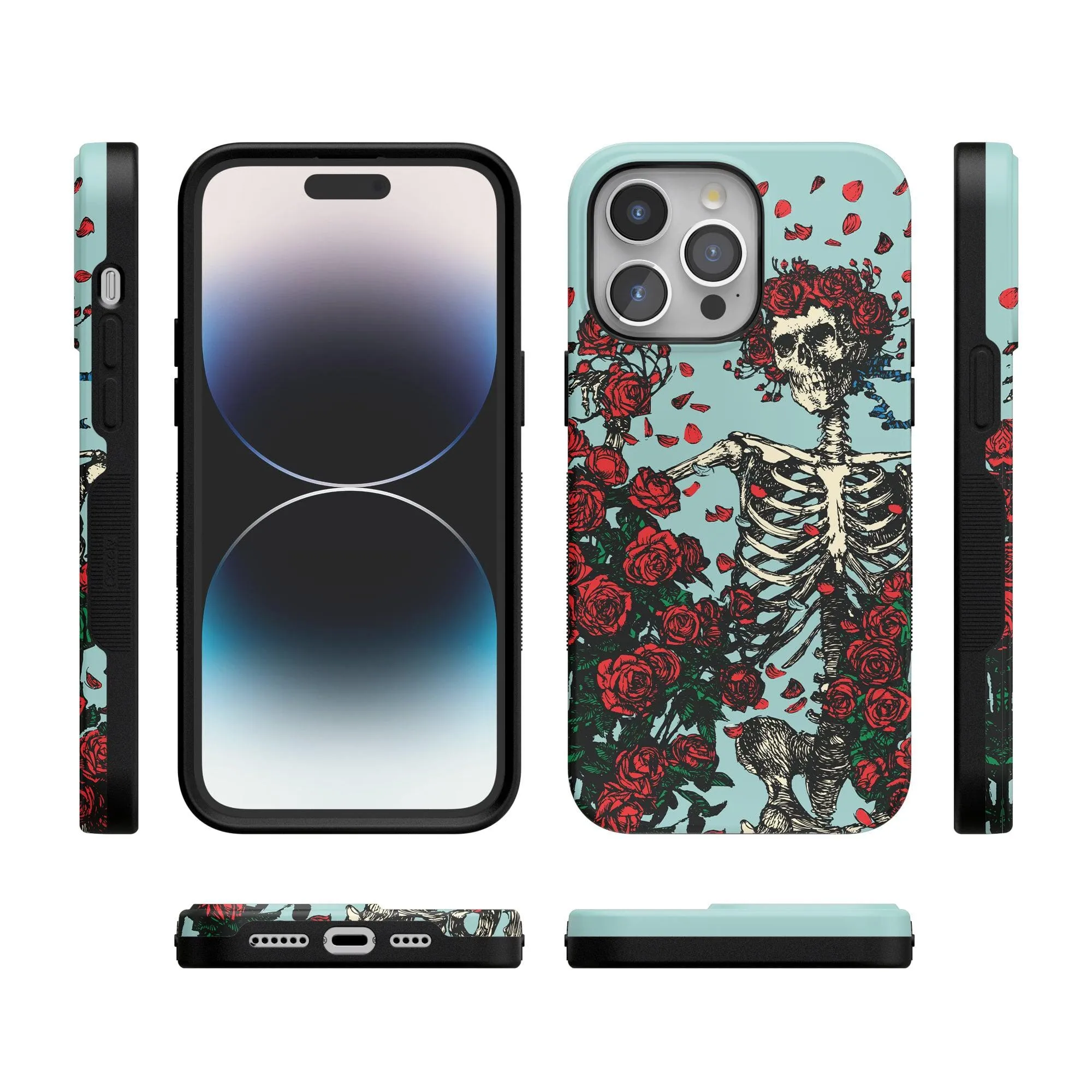 Forever Grateful | Grateful Dead Skeleton Floral Case