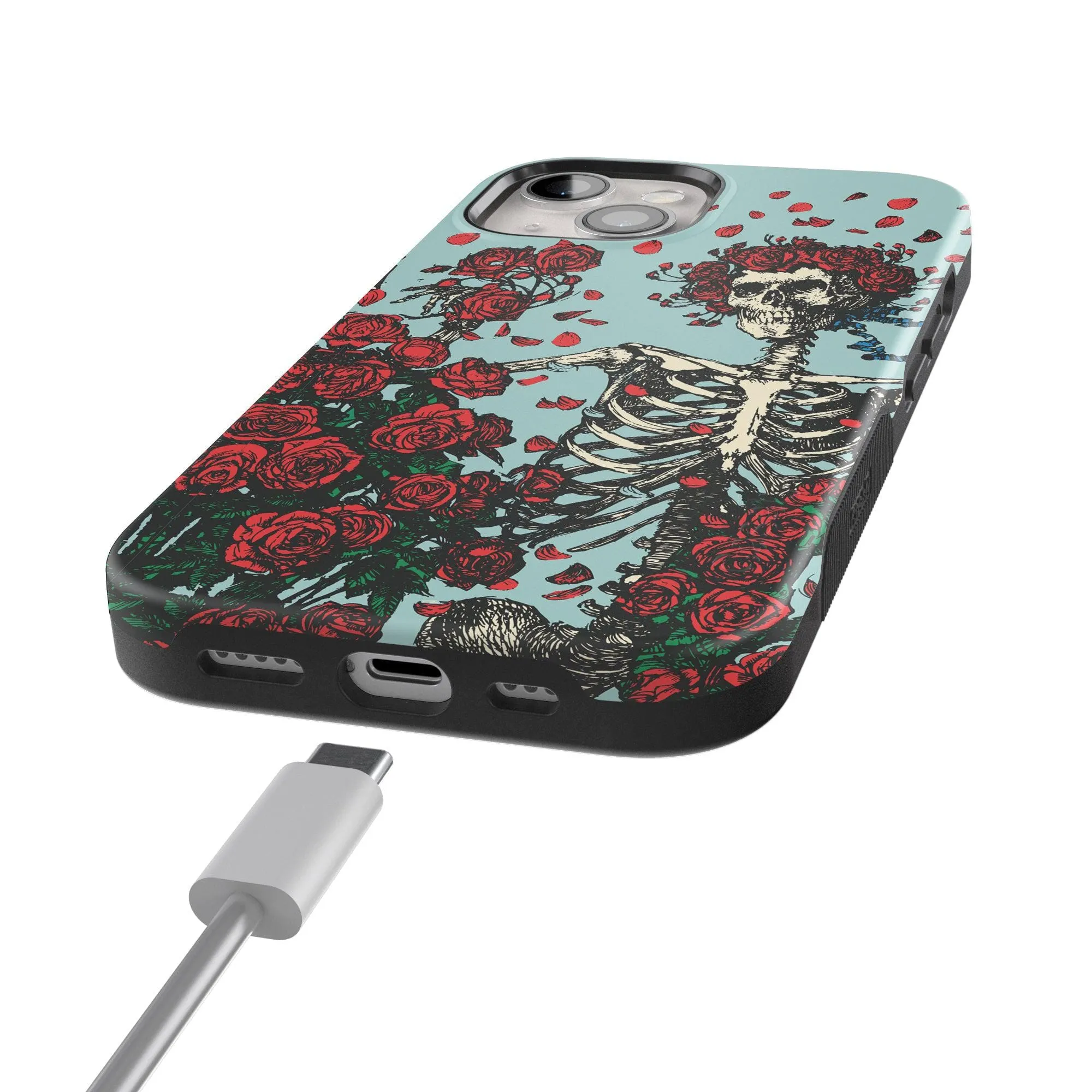 Forever Grateful | Grateful Dead Skeleton Floral Case