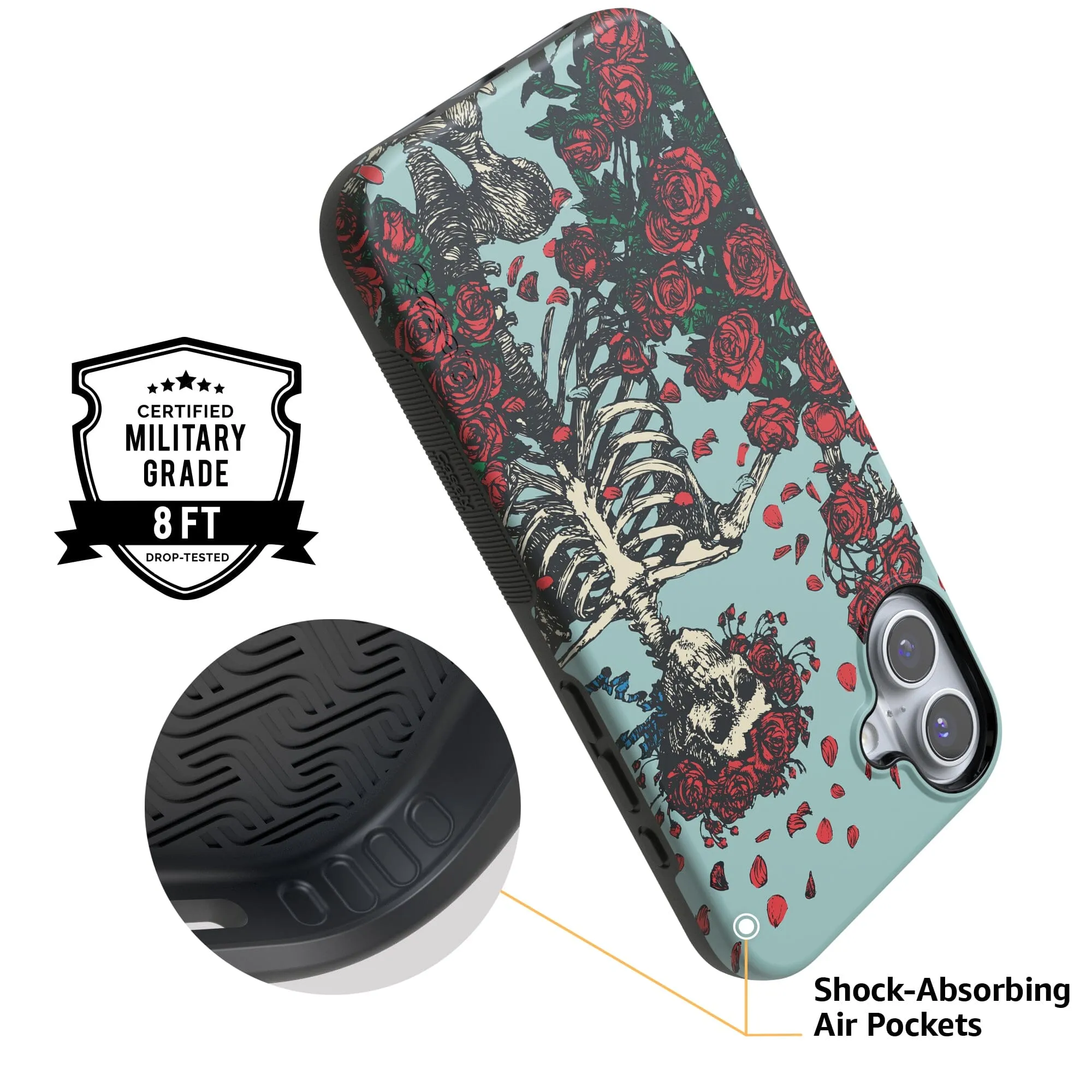 Forever Grateful | Grateful Dead Skeleton Floral Case