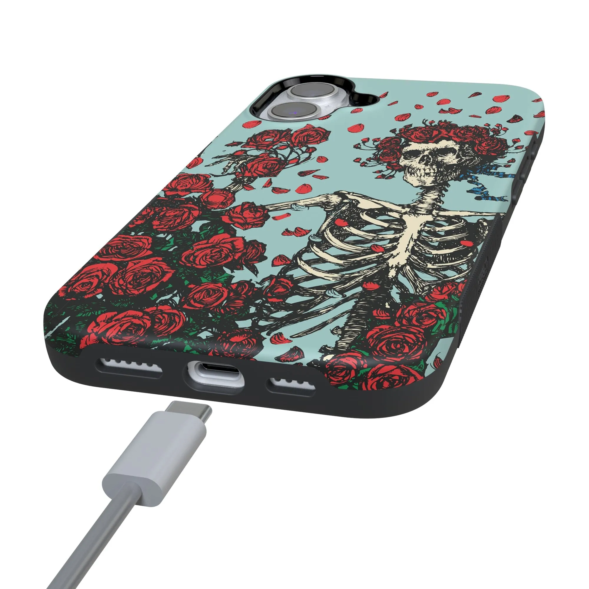 Forever Grateful | Grateful Dead Skeleton Floral Case