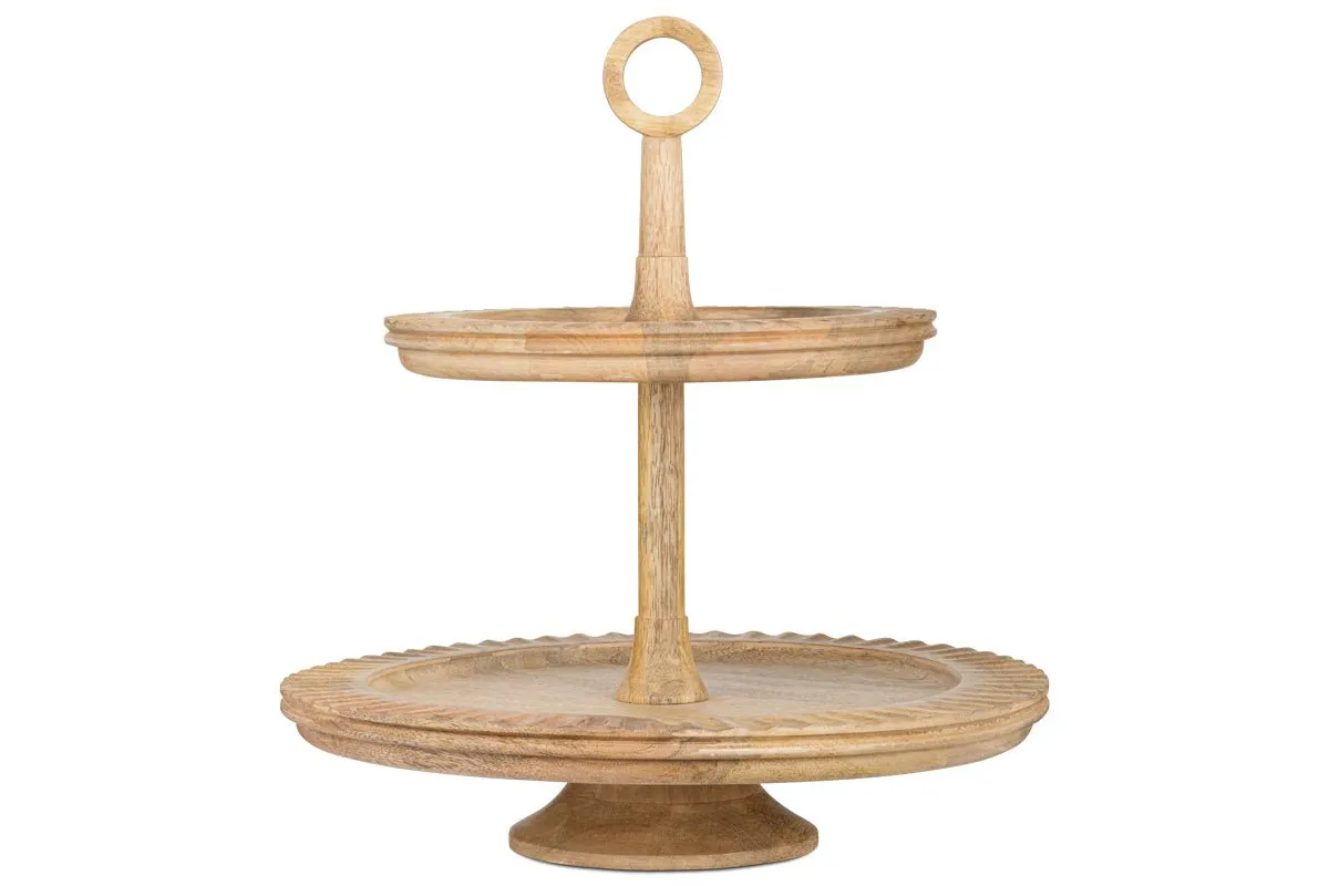 Gavivi Mango Wood Cake Stand