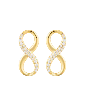 Georgini Forever Infinity Earrings w/ CZ - Gold