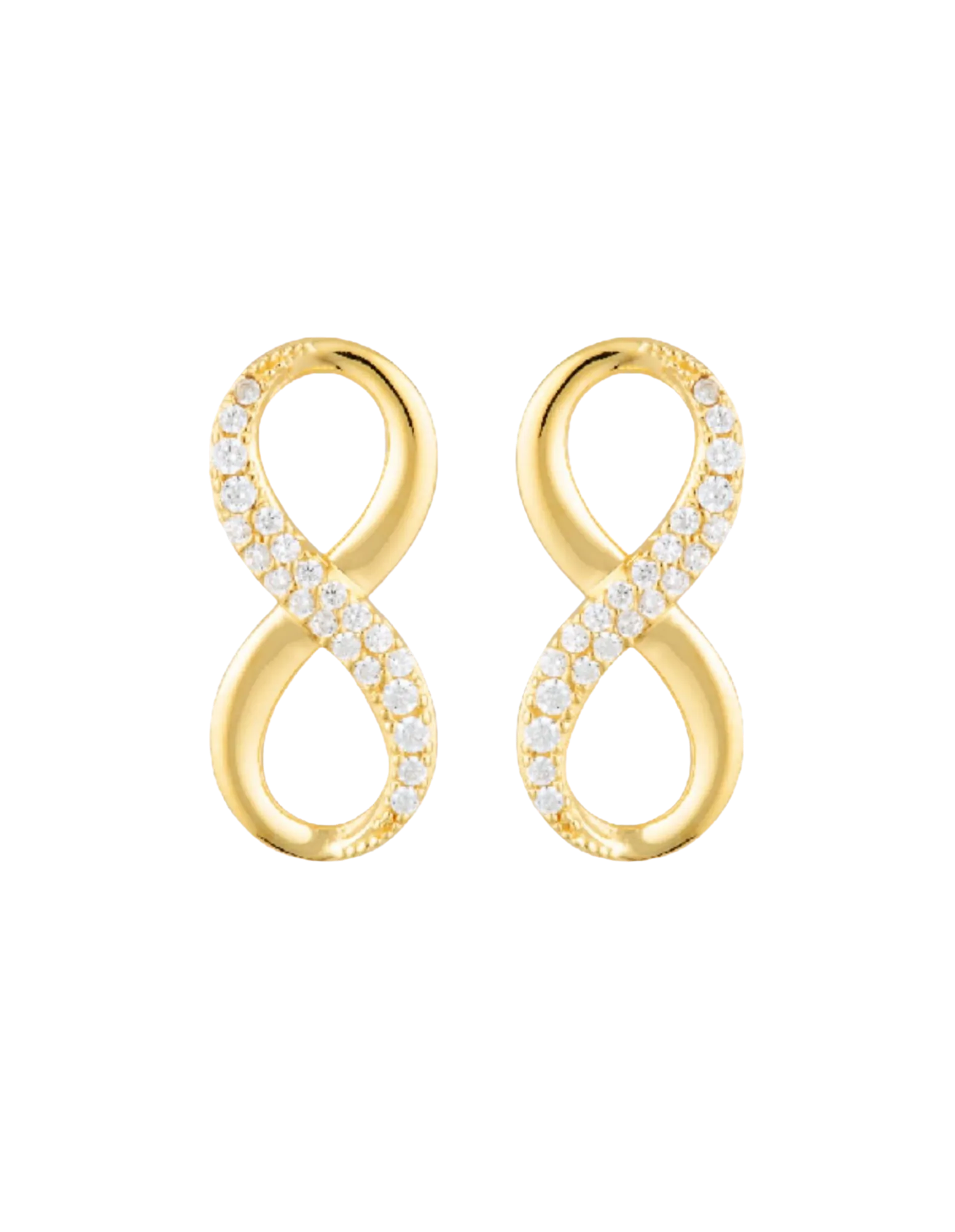 Georgini Forever Infinity Earrings w/ CZ - Gold