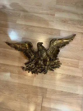 Gilded Gold Carved Eagle Wall Decoration