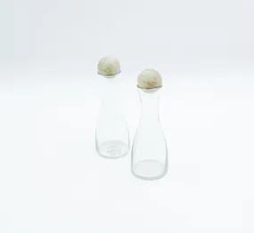 Glass & Mango Wood Oil & Vinegar (set of 2)