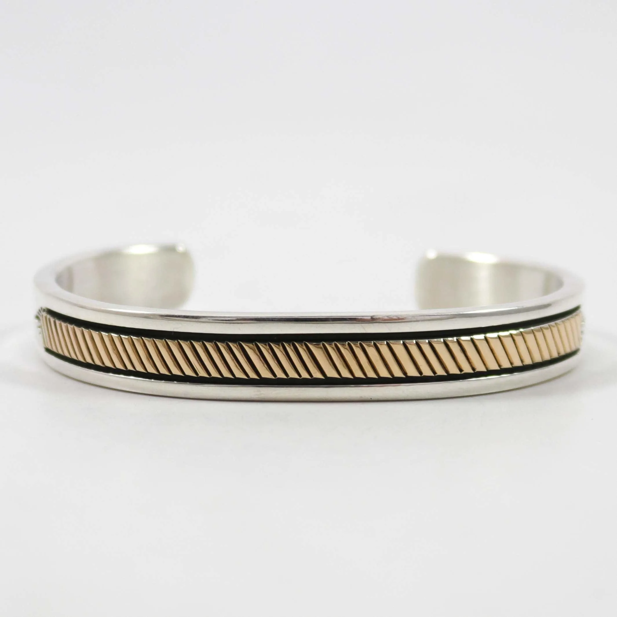 Gold on Silver Cuff