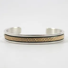 Gold on Silver Cuff