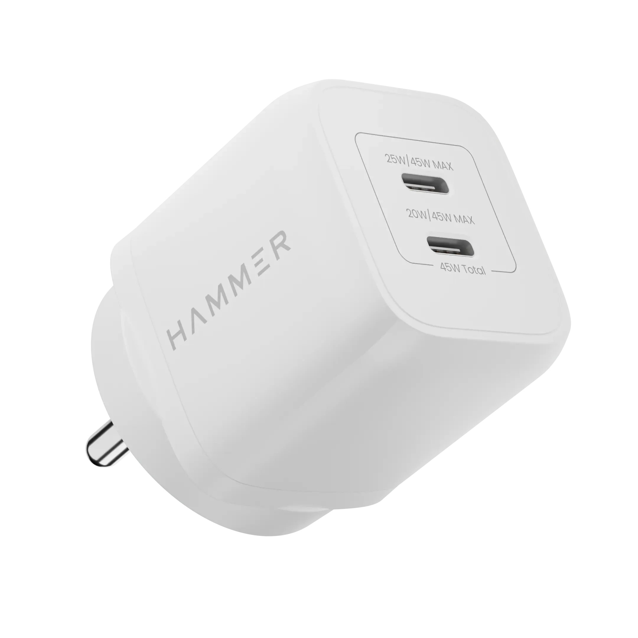 Hammer Gan Charger 45W Dual USB-C (Type C) Fast Charger