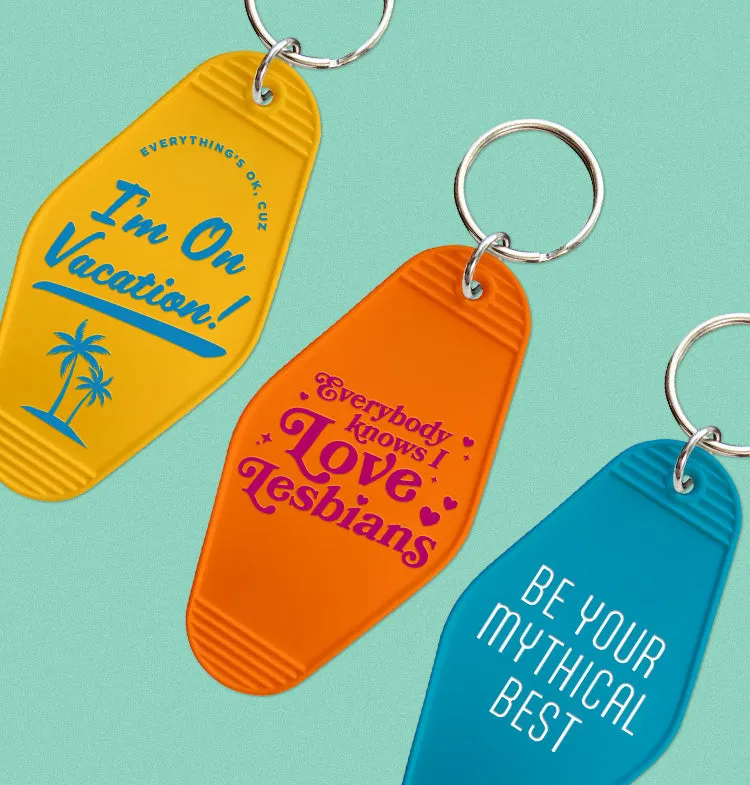 I'm on Vacation Keytag