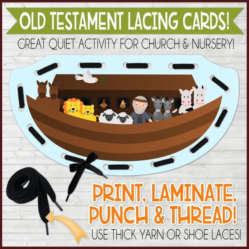 Lacing Cards {OLD TESTAMENT} PRINTABLE