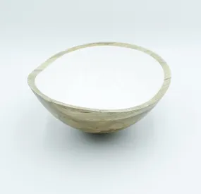 Mango Wood & Enamel Bowl