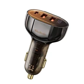 Mcdodo Prism Series 100W USB-C   Dual USB-A Digital Display PD Car Charger