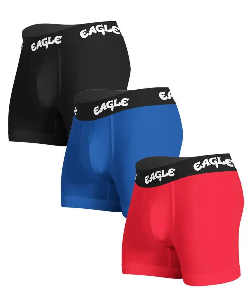 Mens Eagle 3 Pack Cotton Trunks