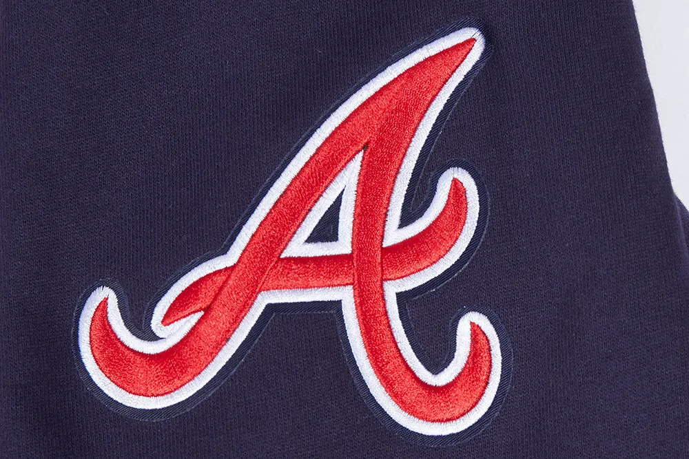 MLB ATLANTA BRAVES OLD ENGLISH MEN'S CREWNECK (MIDNIGHT NAVY)