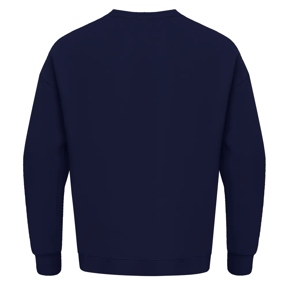 MLB ATLANTA BRAVES OLD ENGLISH MEN'S CREWNECK (MIDNIGHT NAVY)