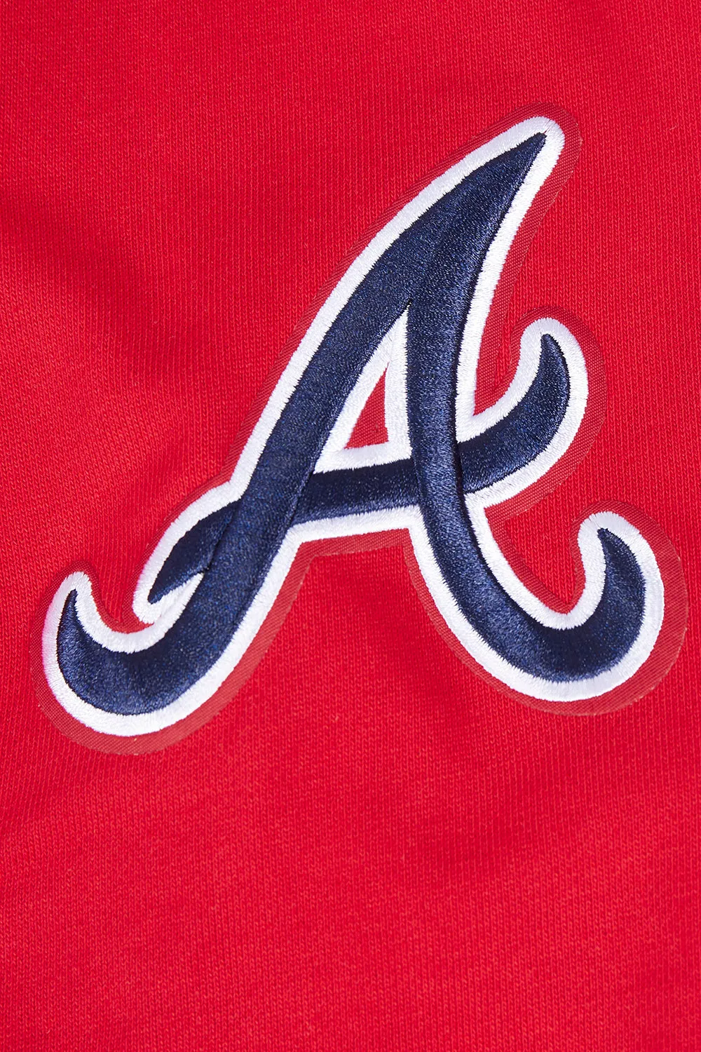 MLB ATLANTA BRAVES OLD ENGLISH MEN'S PO HOODIE (RED)