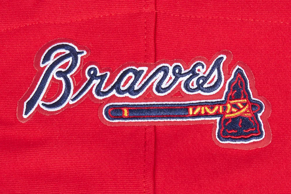 MLB ATLANTA BRAVES OLD ENGLISH MEN'S PO HOODIE (RED)