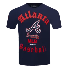 MLB ATLANTA BRAVES OLD ENGLISH MEN'S TOP (MIDNIGHT NAVY)