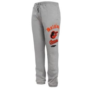 MLB BALTIMORE ORIOLES OLD ENGLISH MEN'S SWEATPANT (HEATHER GREY)