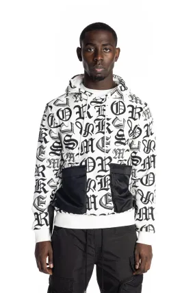 Monogram Fashion Hoodie - White/Black