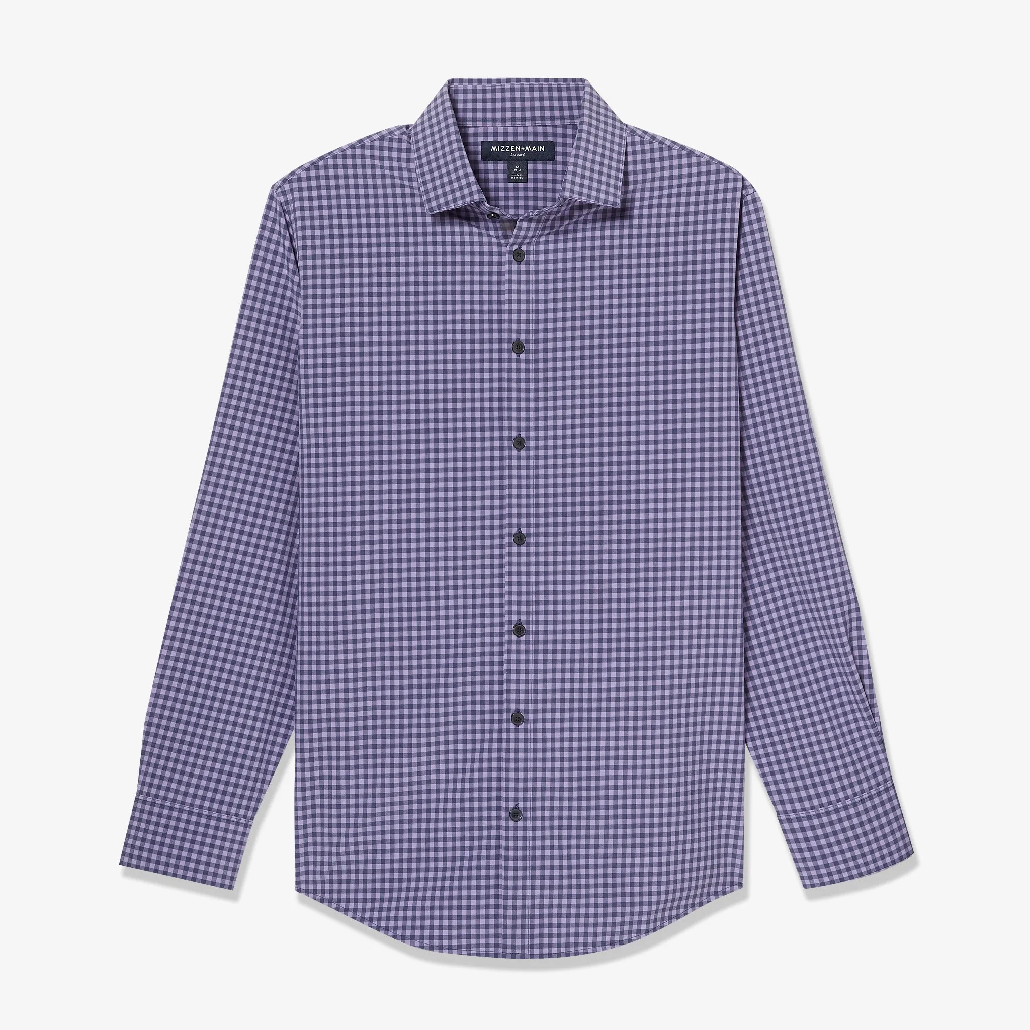 Navy Purple Gingham