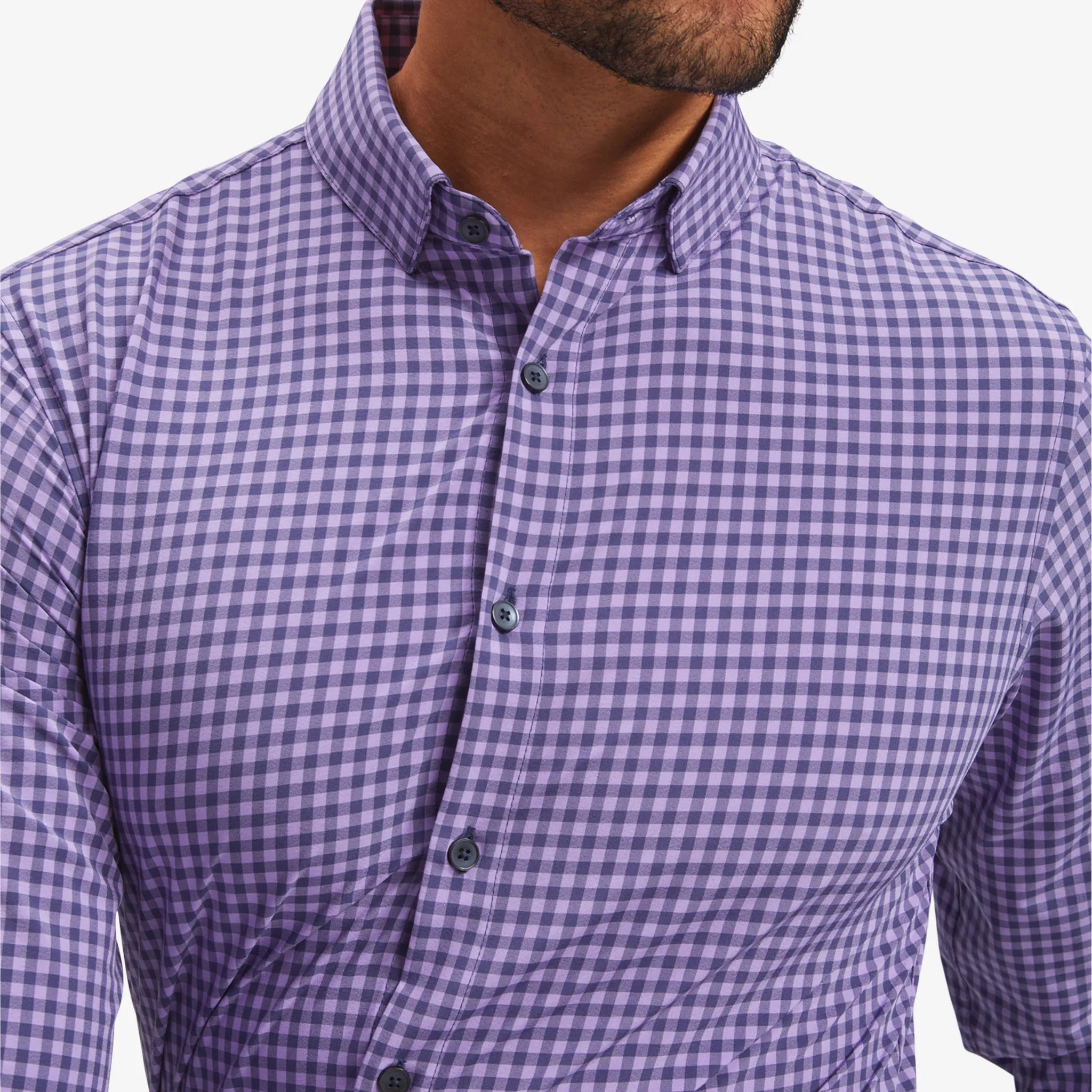 Navy Purple Gingham