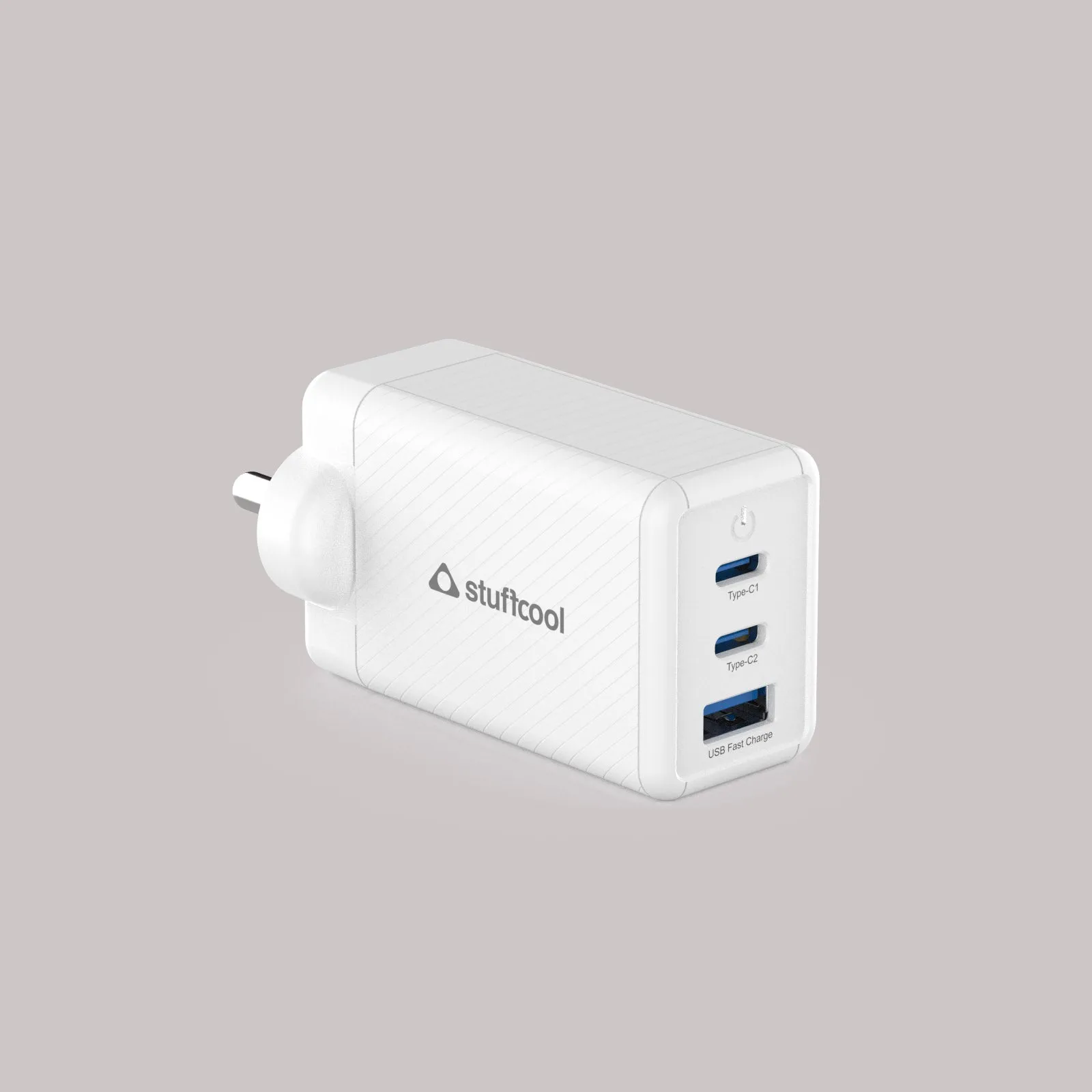 Nova 65W GaN Charger with 2 USB-C Ports & 1 USB-A Port, Multi-Port Fast Charging Adapter