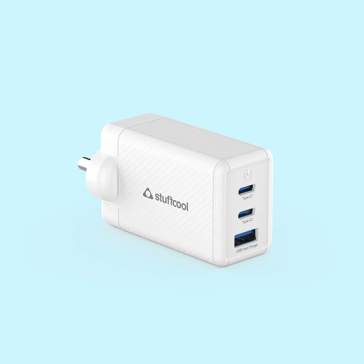 Nova 65W GaN Charger with 2 USB-C Ports & 1 USB-A Port, Multi-Port Fast Charging Adapter