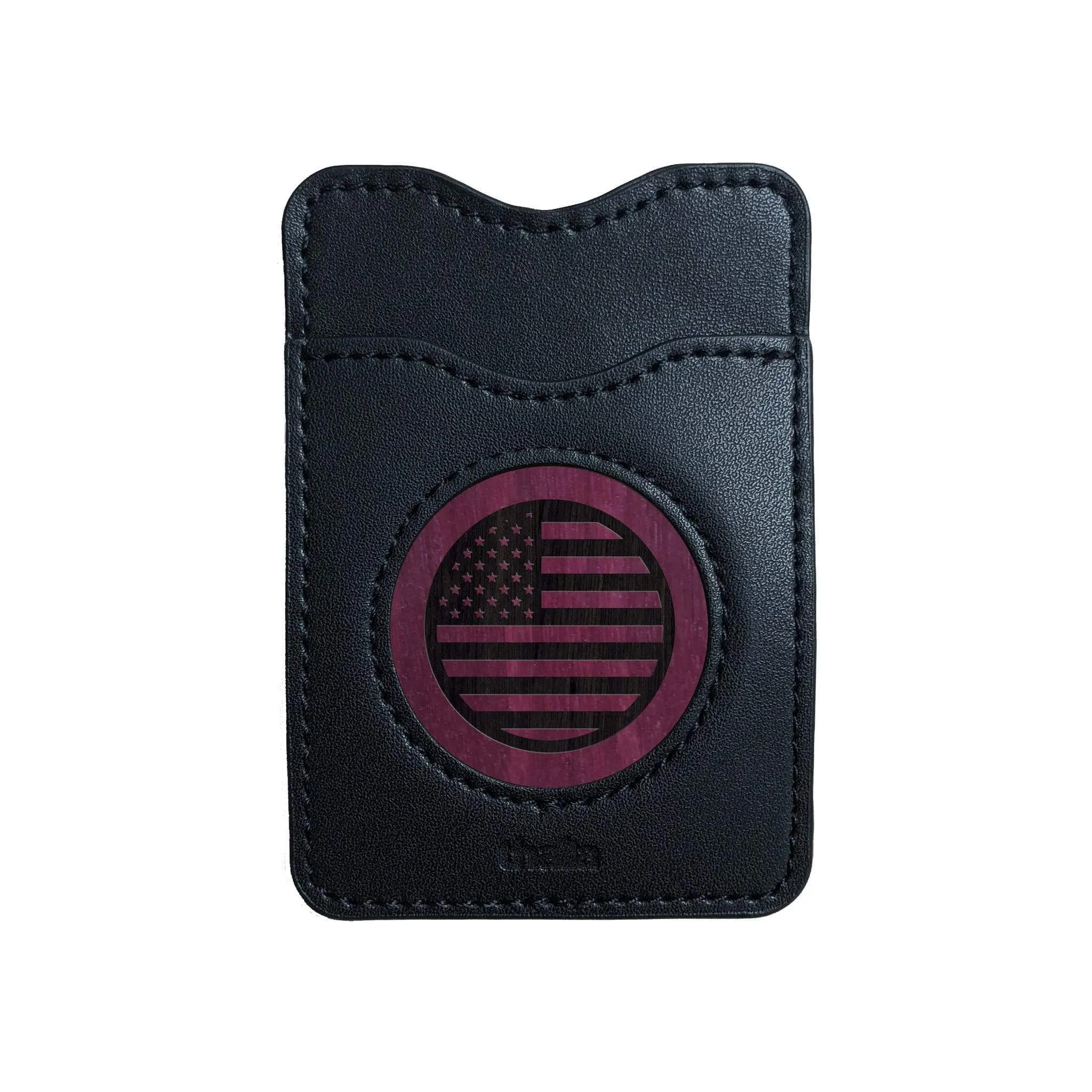 Old Glory Engraving | Leather Phone Wallet