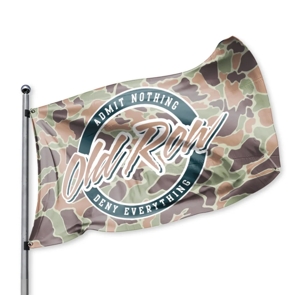 Old Row Outdoors Camo Circle Flag