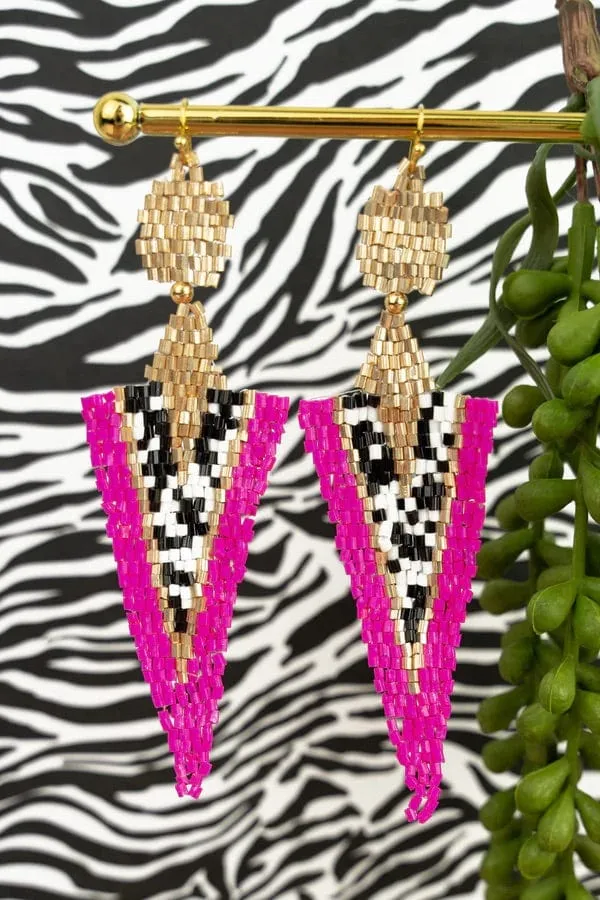 On point beaded earrings