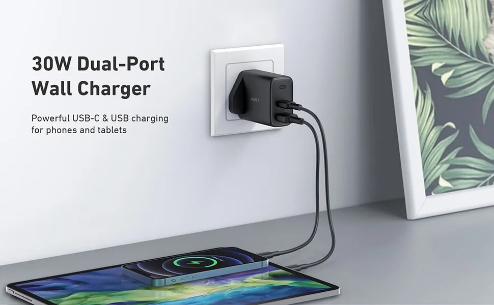 PA-F3S 32W Swift Series PD Dual USB-C & USB-A Wall Charger