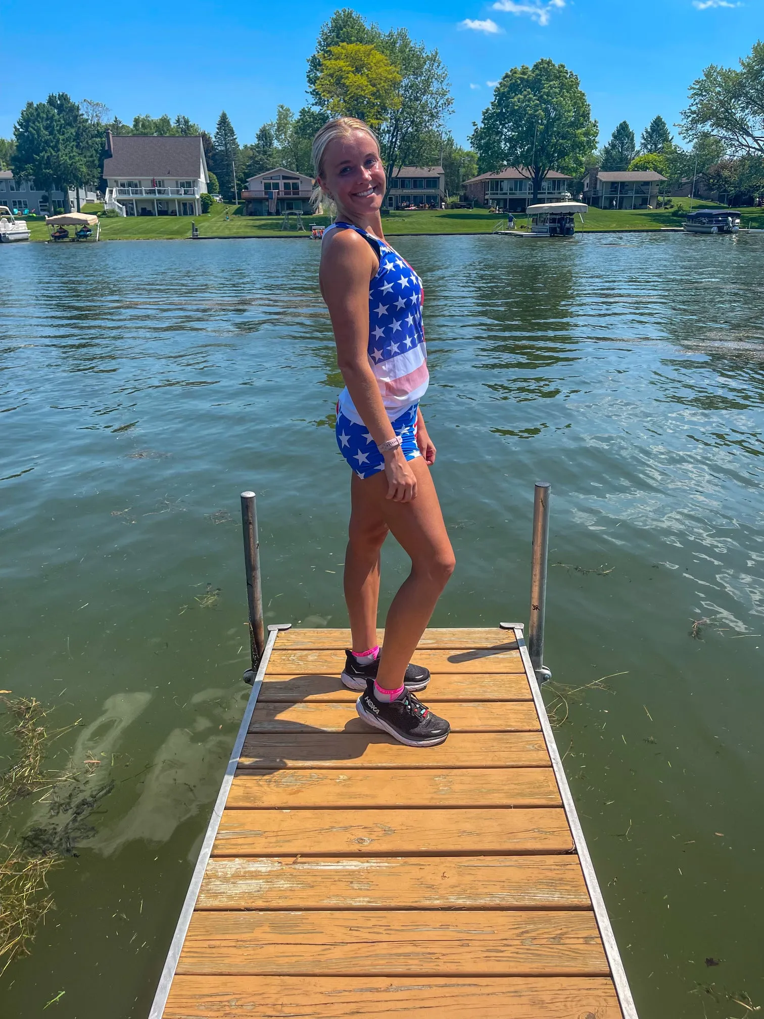 Printed Fit Short- American Flag