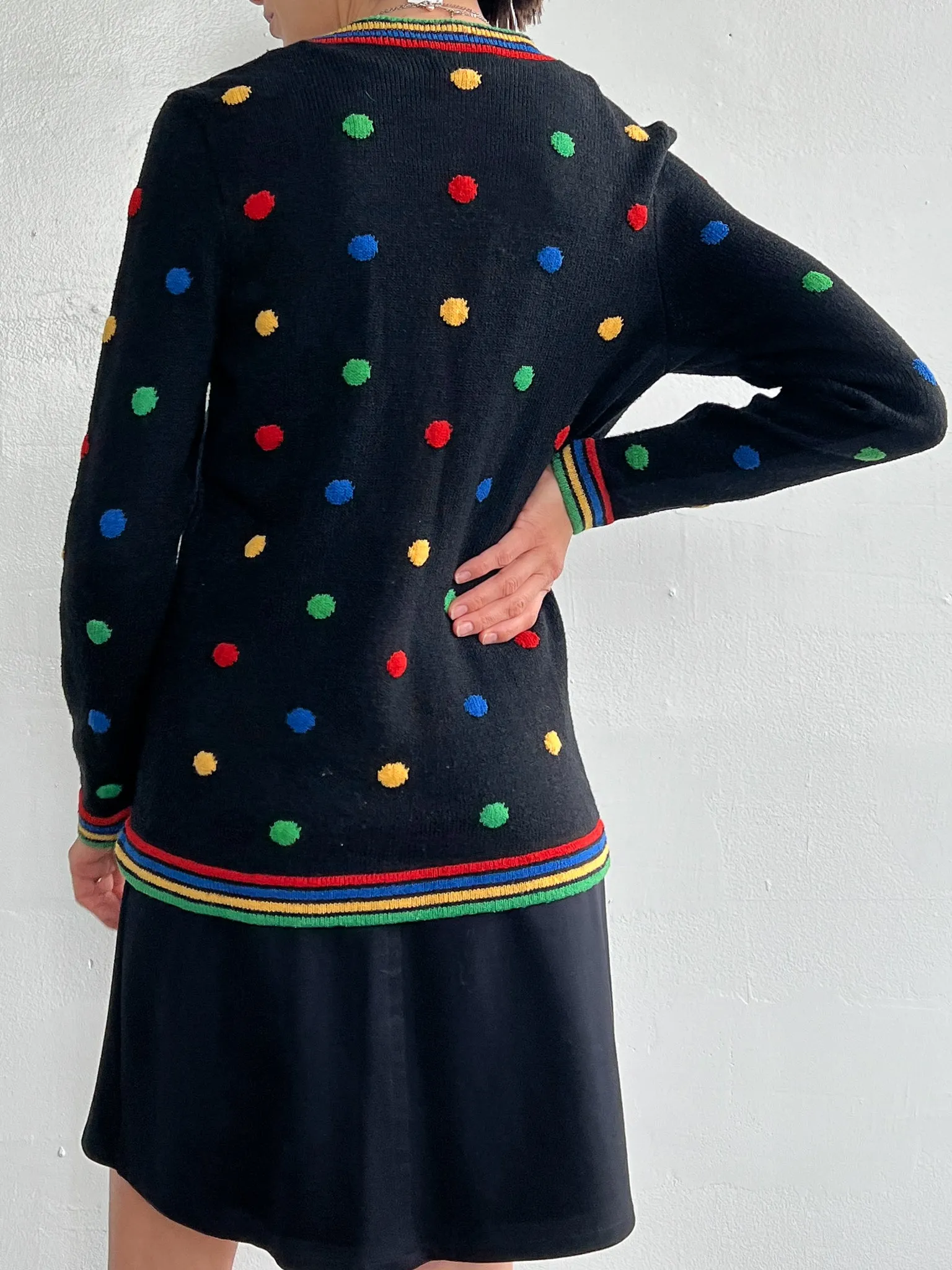 Rainbow Dotted Cardi (M)