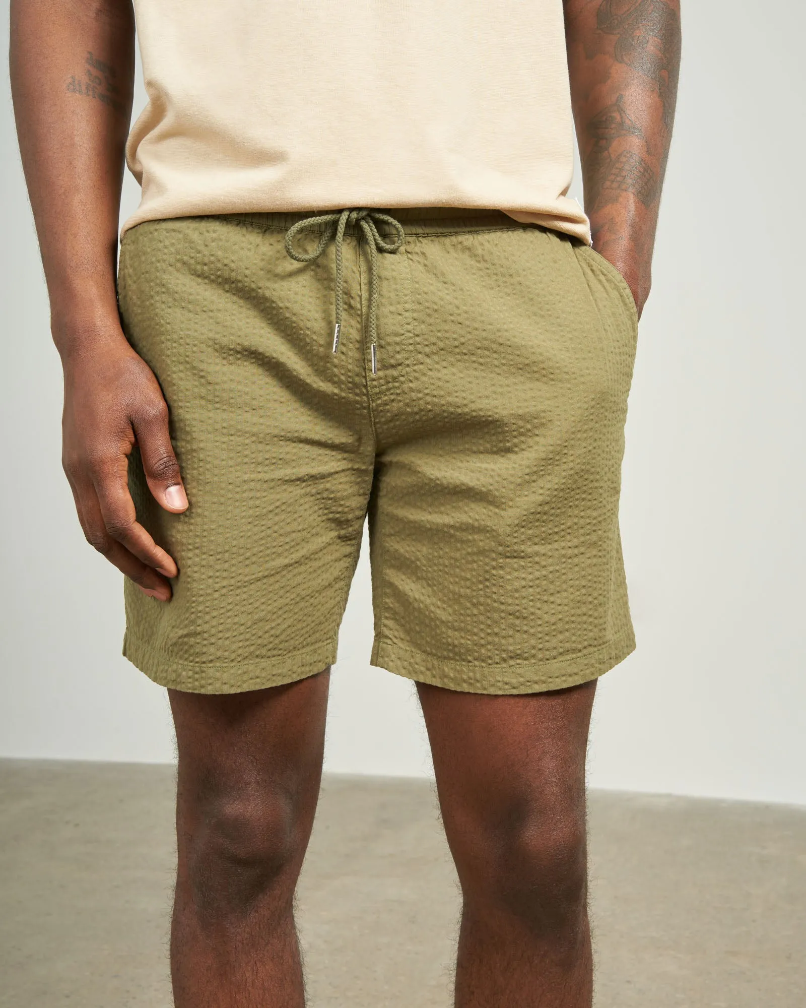 Seersucker Pull-On Short