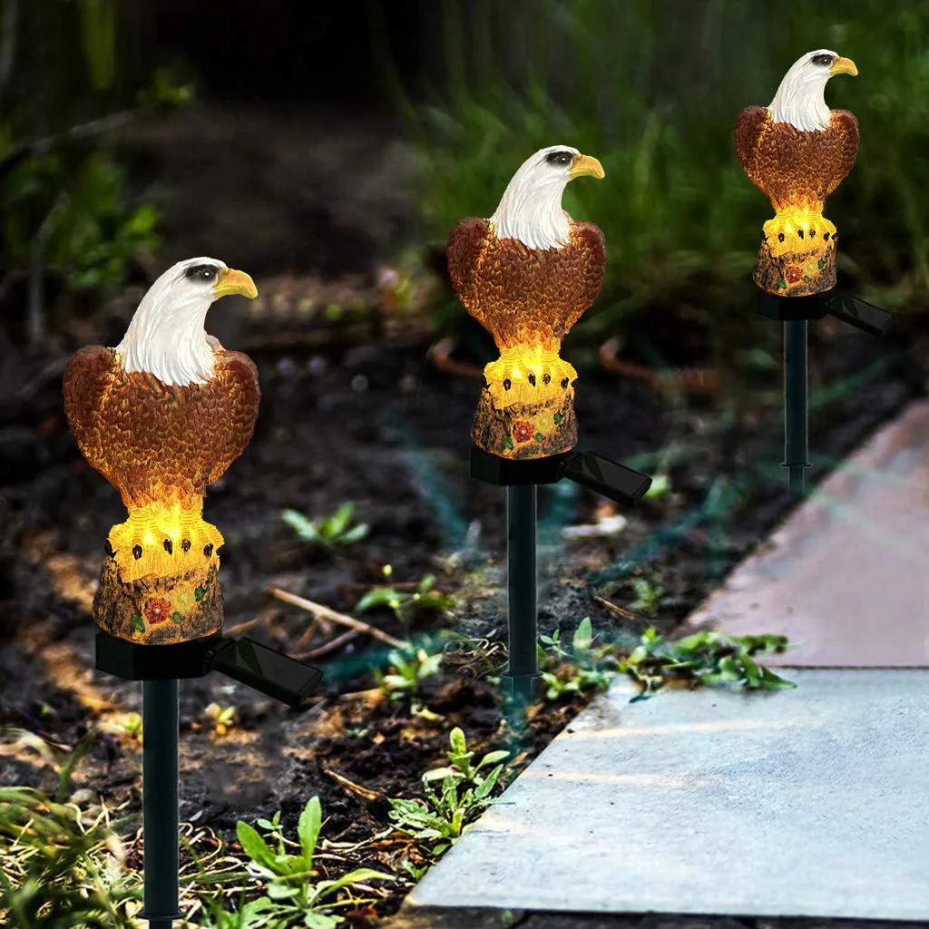 Solar Resin Eagle Lawn Light