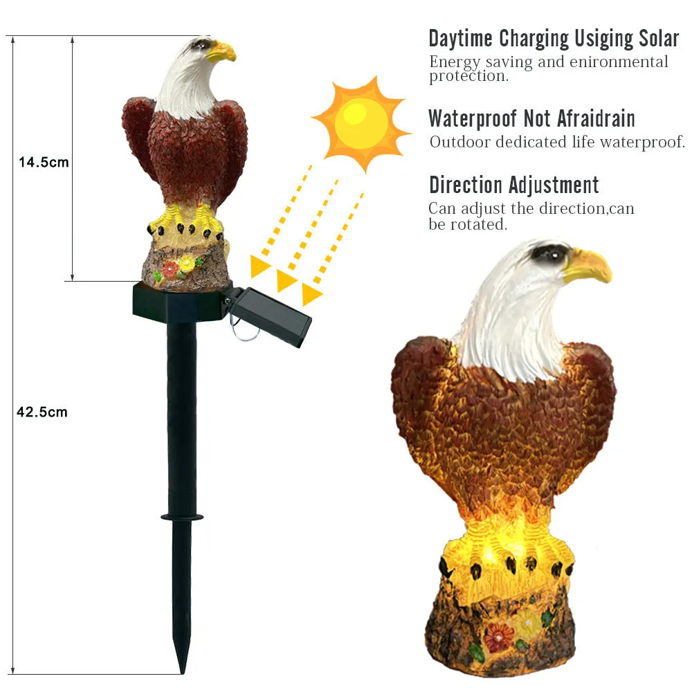 Solar Resin Eagle Lawn Light