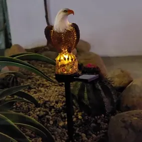 Solar Resin Eagle Lawn Light