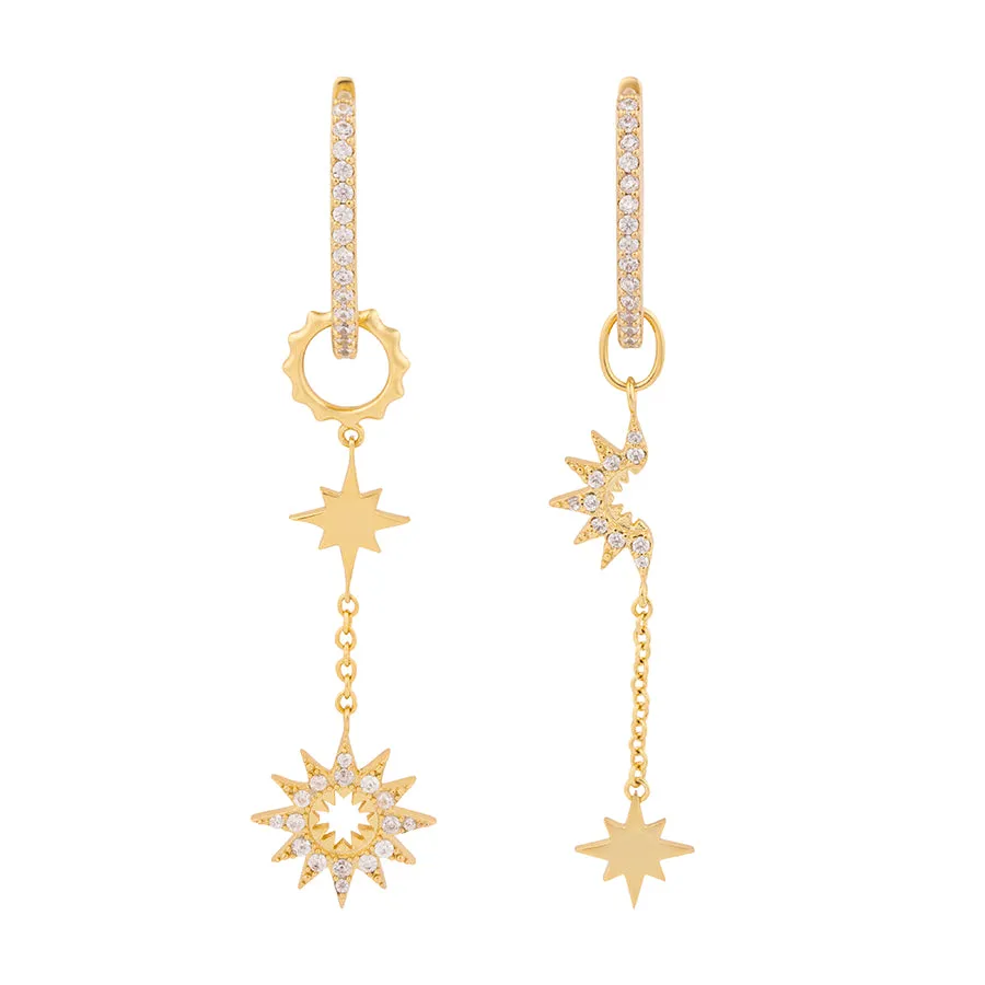 Sunlit Nova Gold Drop Earrings