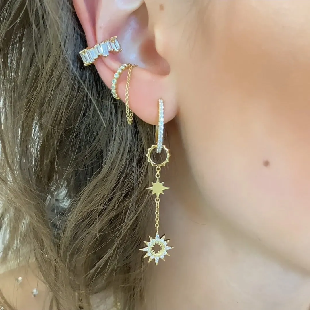 Sunlit Nova Gold Drop Earrings