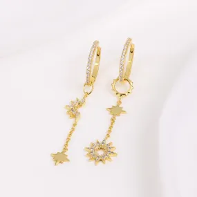 Sunlit Nova Gold Drop Earrings