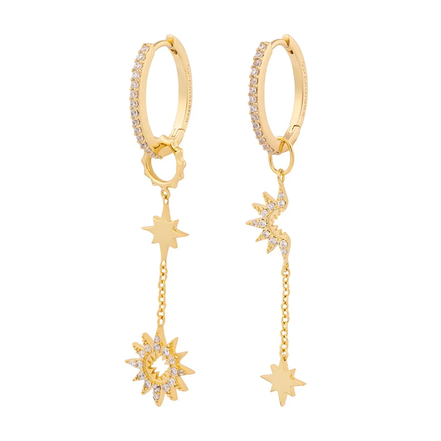 Sunlit Nova Gold Drop Earrings