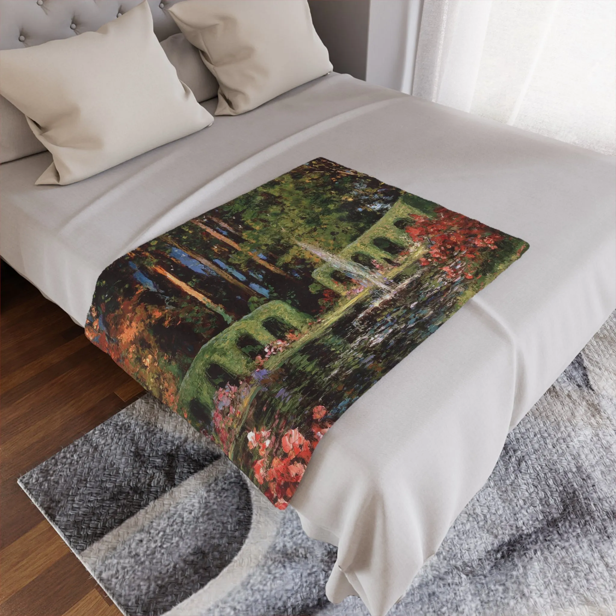 Thomas Mostyn: "An Old World Garden" - Microfiber Blanket