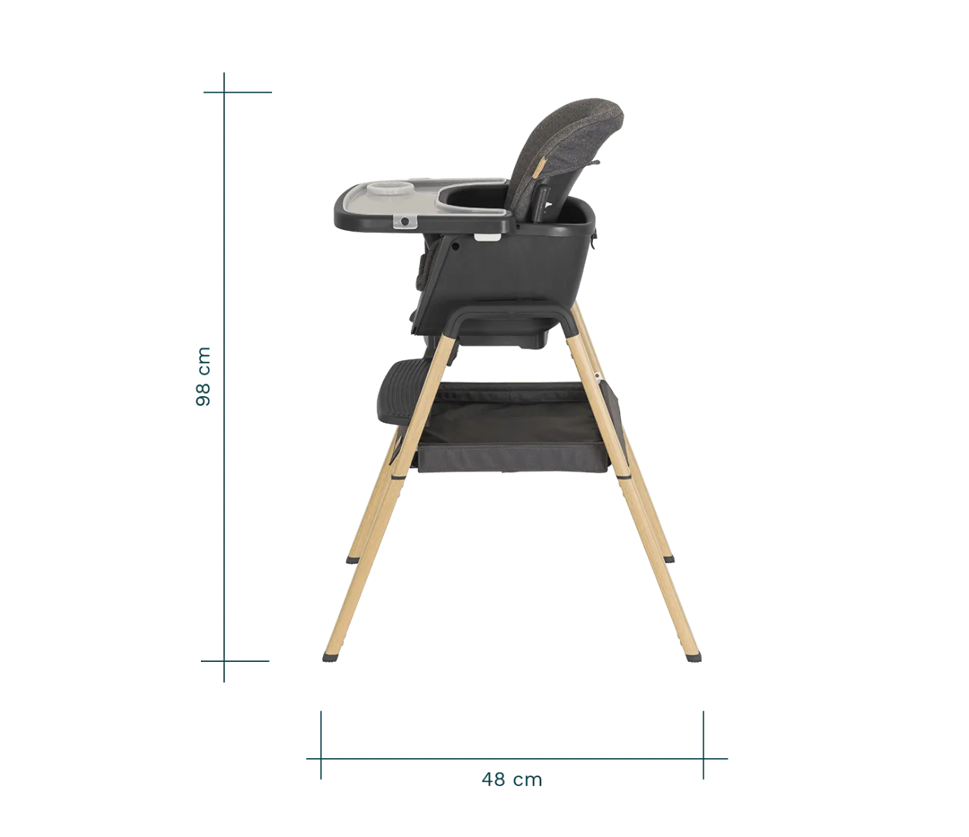 Tutti Bambini Nova Birth to 12 Years Highchair Package - Grey/Oak