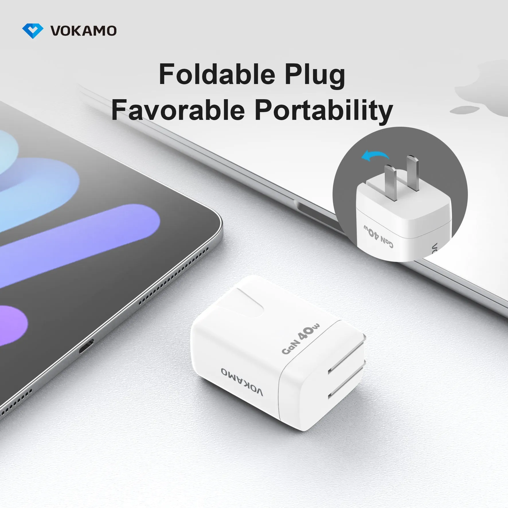 VOKAMO 40W Dual USB C Charger,Power Delivery Wall Charger (USB-C USB-C)